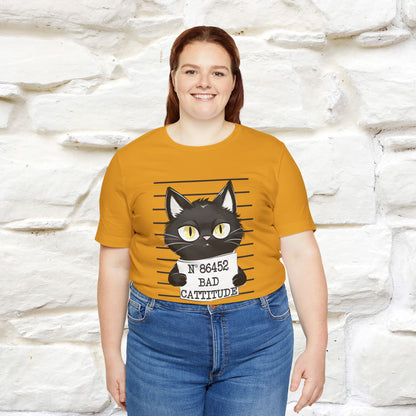 "Bad Cattitude" T-Shirt for Men & Women | 100% Cotton* - Nunu&Miao Studio