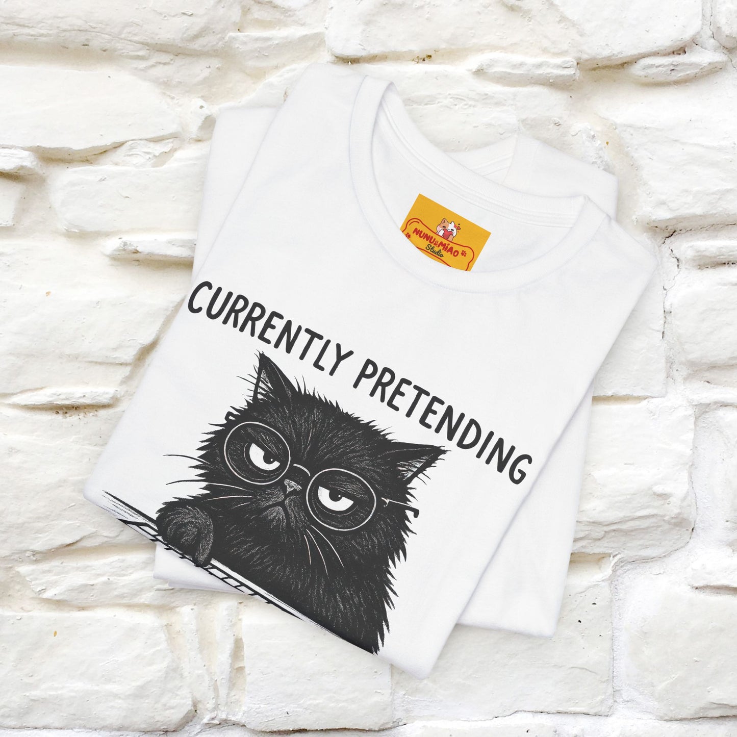 "Currently Pretending To Be Productive" |Cat T-Shirt | Nunu&Miao Studio - Nunu&Miao Studio