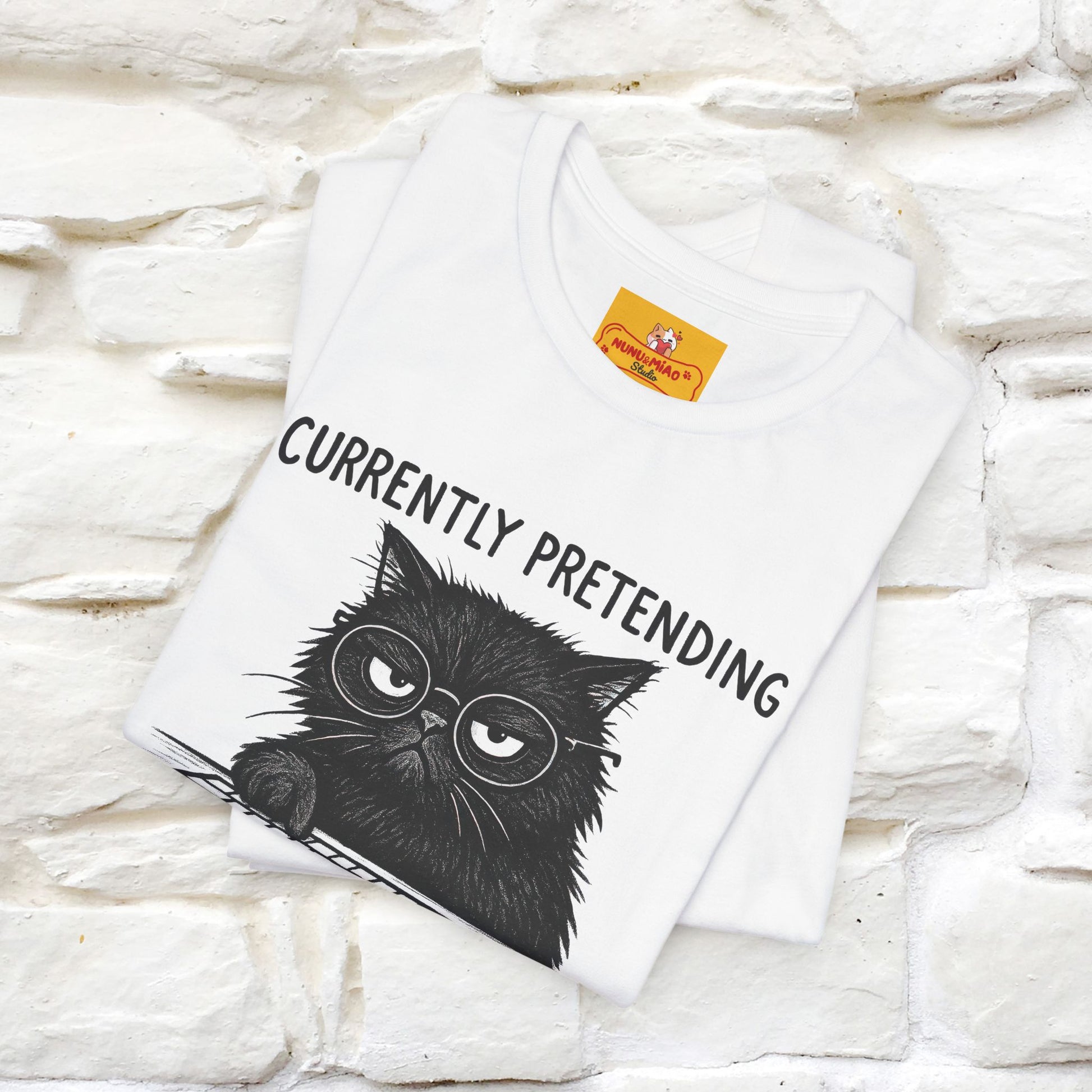 "Currently Pretending To Be Productive" |Cat T-Shirt | Nunu&Miao Studio - Nunu&Miao Studio