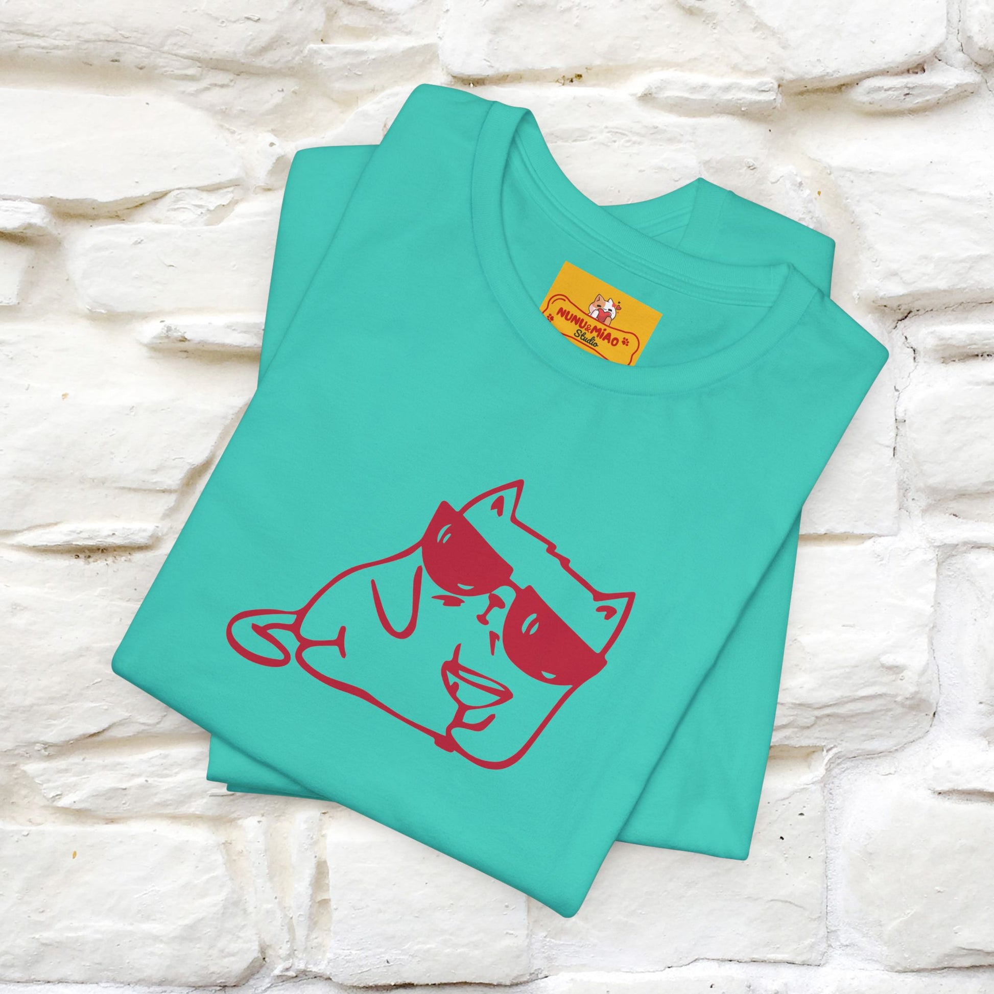 "I’m Happy, Which Often Looks Like Crazy" Cat T-Shirt| Front & Back Design | Nunu&Miao Studio - Nunu&Miao Studio