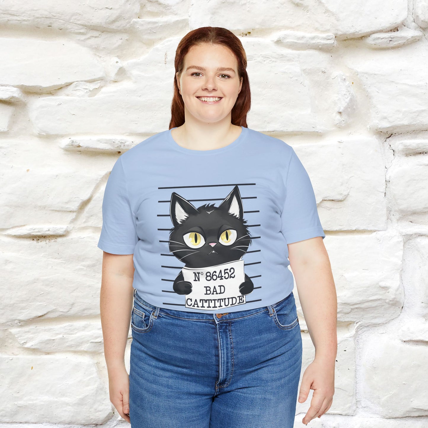 "Bad Cattitude" T-Shirt for Men & Women | 100% Cotton* - Nunu&Miao Studio