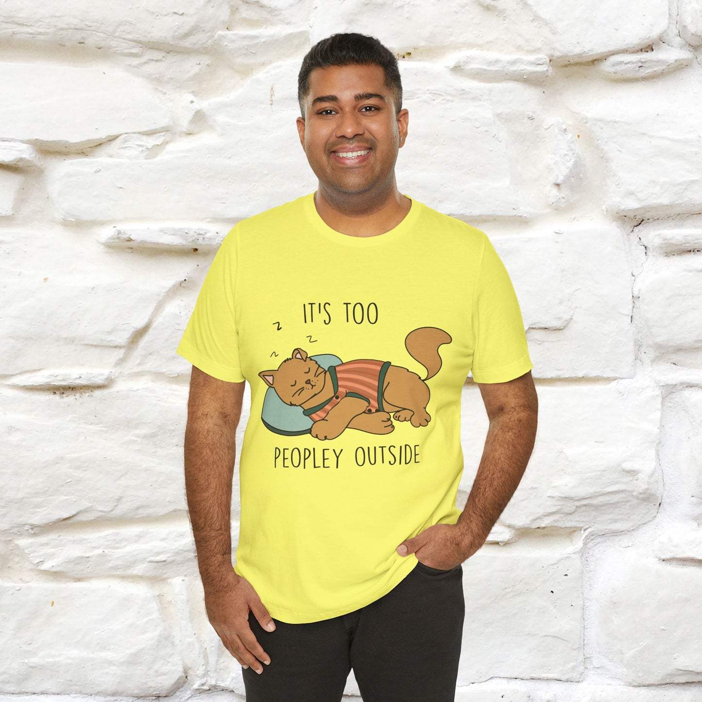 ''It’s Too Peopley Outside'' | Funny Cat T-Shirt | Nunu&Miao Studio - Nunu&Miao Studio