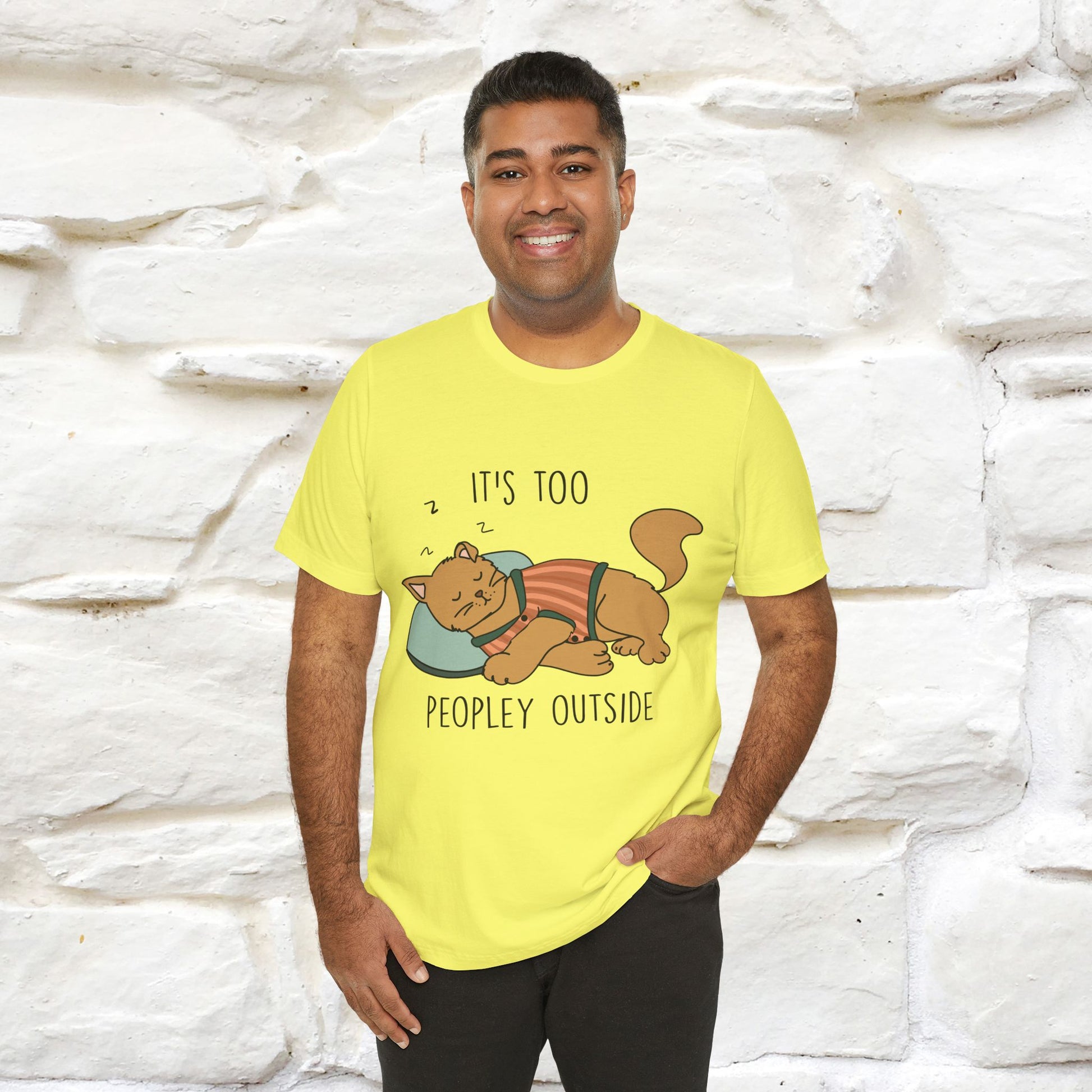 ''It’s Too Peopley Outside'' | Funny Cat T-Shirt | Nunu&Miao Studio - Nunu&Miao Studio