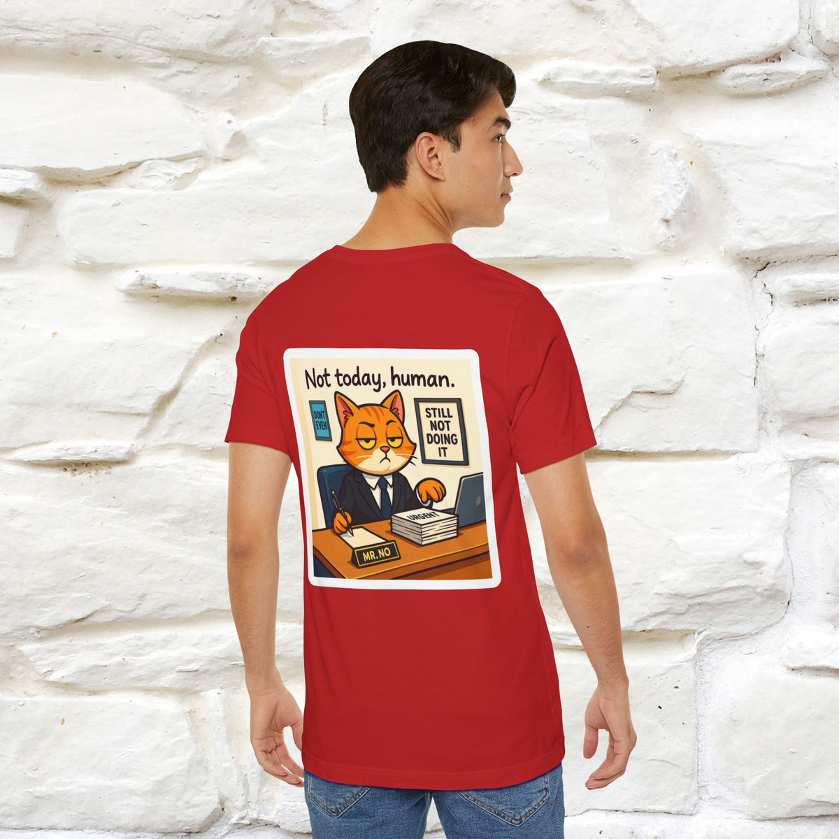 ''Not Today, Human''|  Sarcastic Cat T-Shirt | Front & Back Design | Nunu&Miao Studio