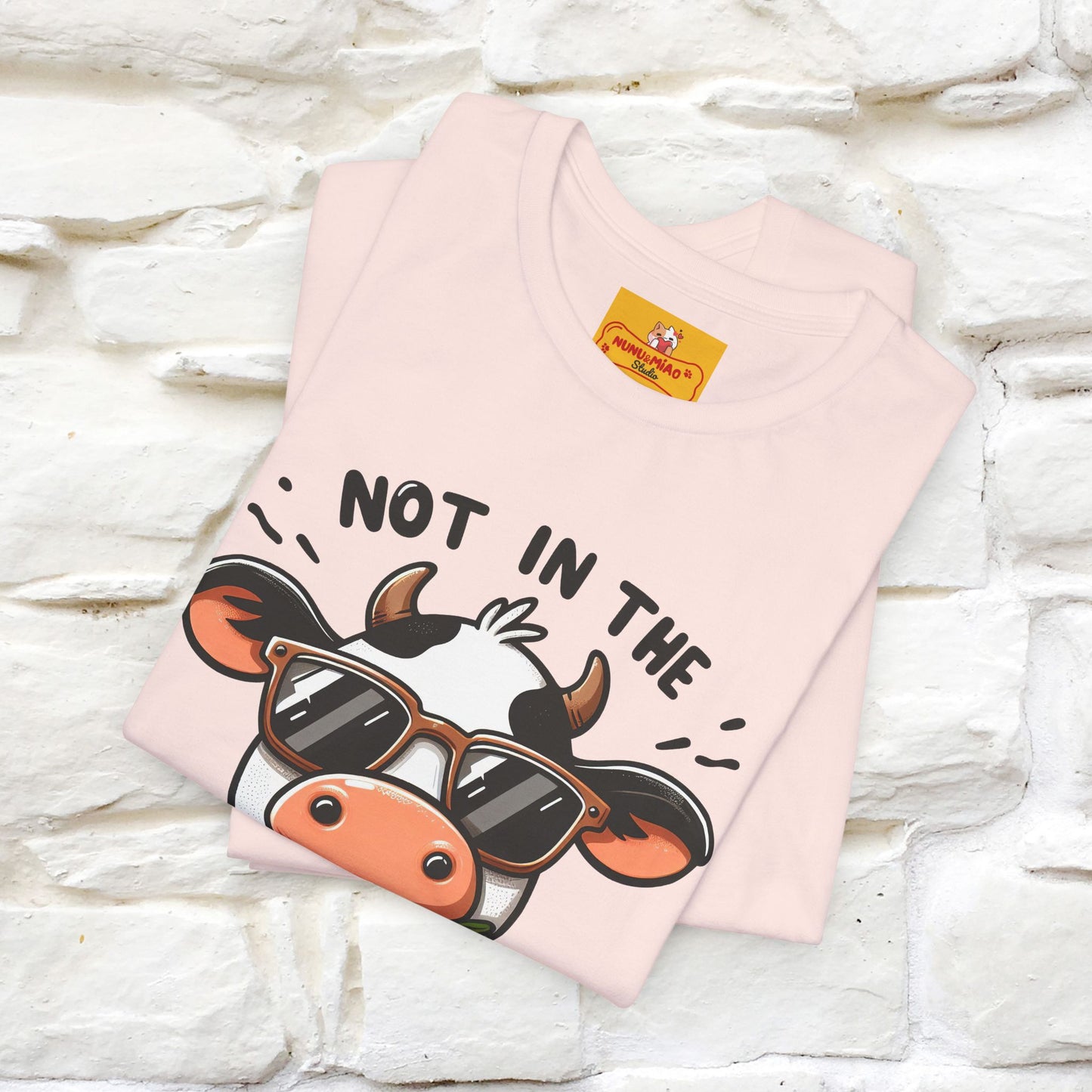 Not In The Moood – Funny Cow Pun T-Shirt | Nunu & Miao Studio - Nunu&Miao Studio