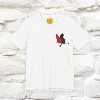 ''Modern Shapes'' Cat T-Shirt Front and Back Design | Nunu&Miao Studio - Nunu&Miao Studio