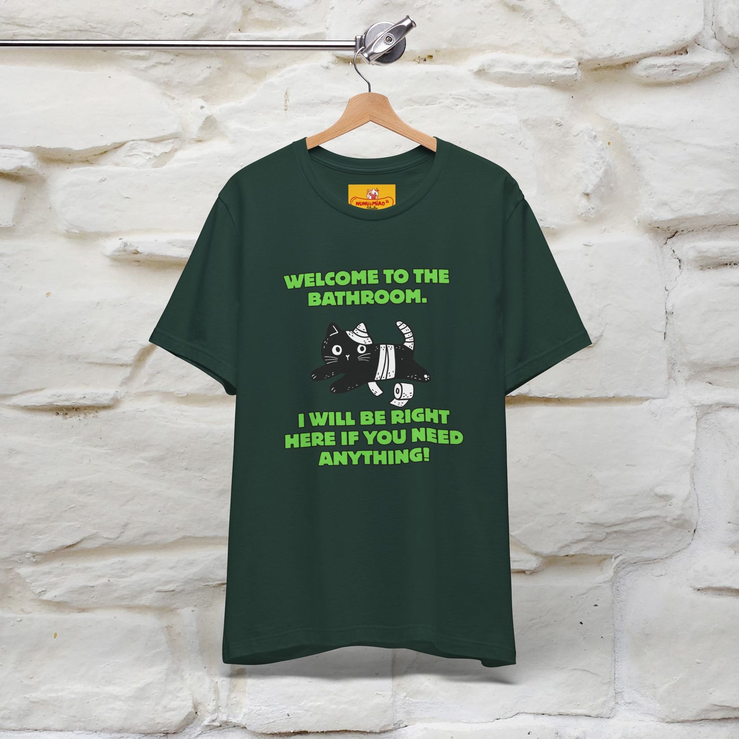 "Welcome To The Bathroom..."Funny  Cat T-shirt |Nunu&Miao Studio - Nunu&Miao Studio