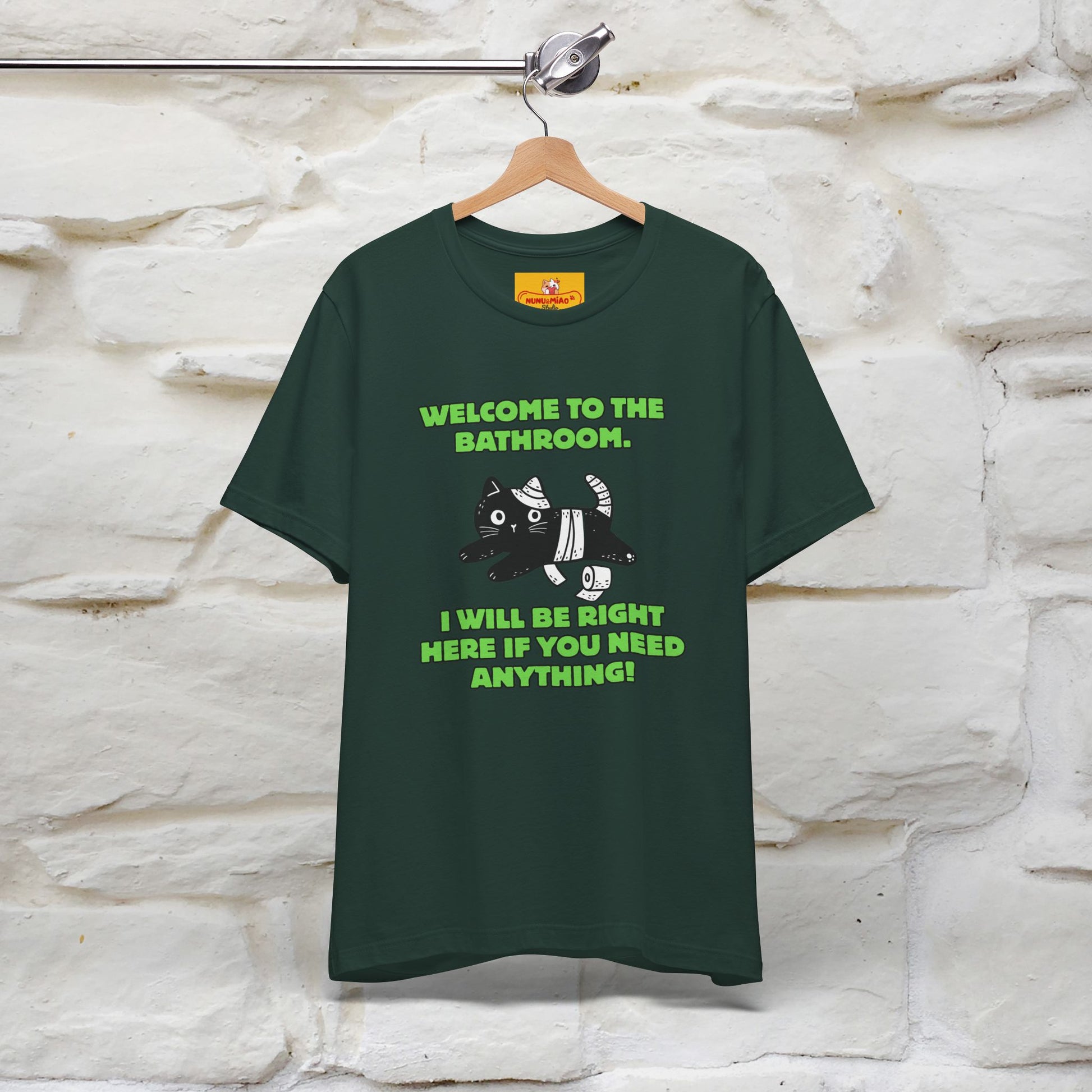 "Welcome To The Bathroom..."Funny  Cat T-shirt |Nunu&Miao Studio - Nunu&Miao Studio