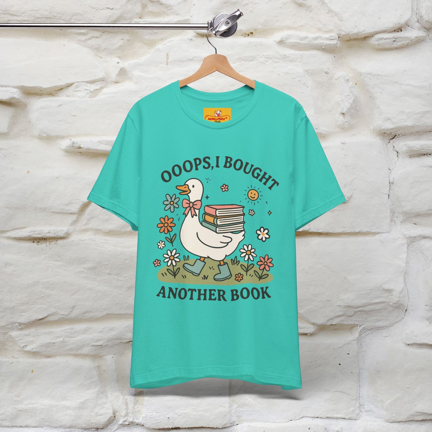 "Oooops I Bought Another Book" Funny Goose T-shirt |Nunu&Miao Studio - Nunu&Miao Studio