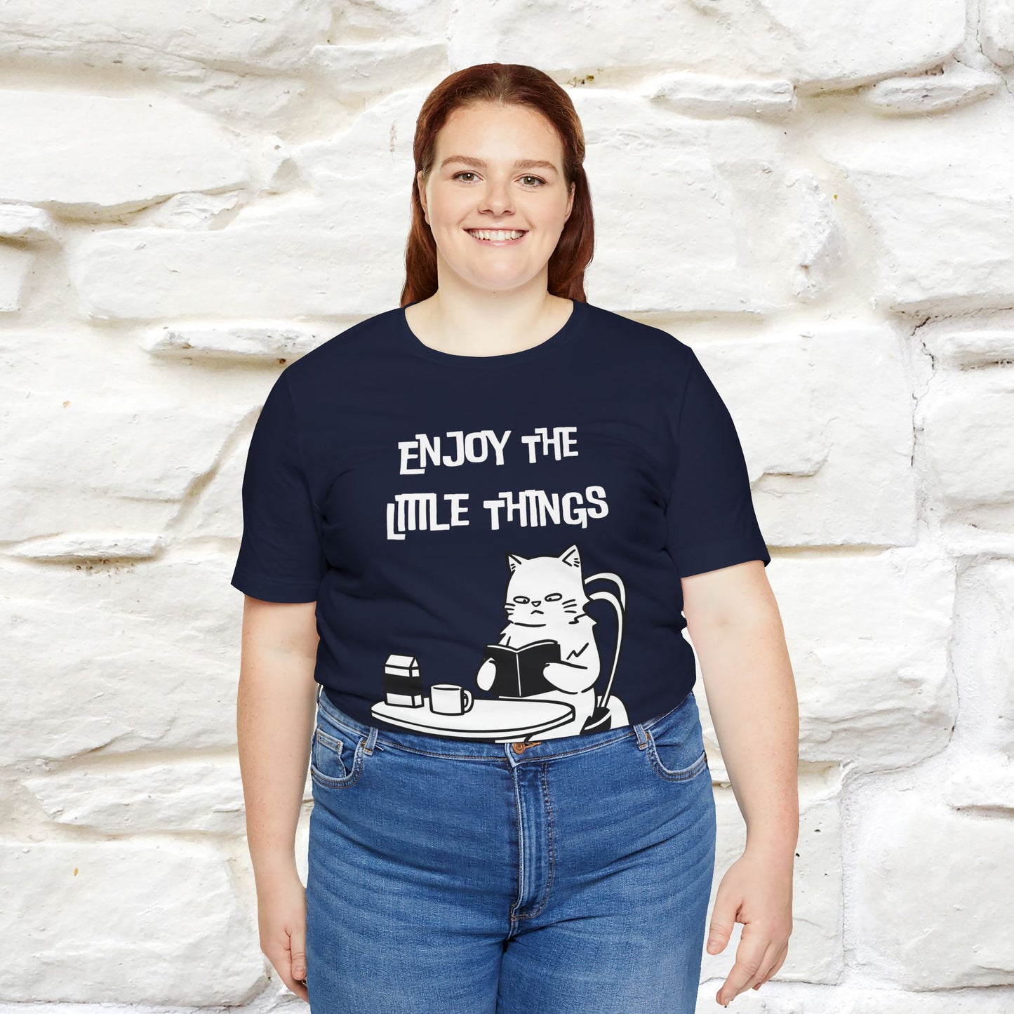 "Enjoy The Little Things." Cat T-Shirt | Nunu&Miao Studio