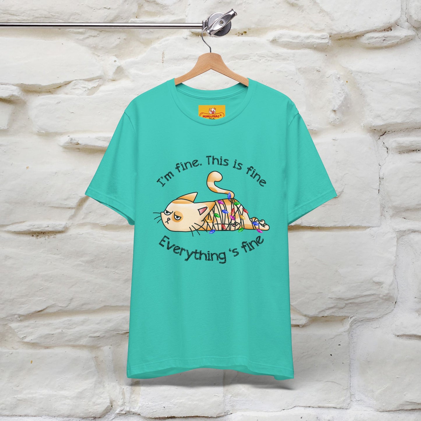 "This Is Fine" |Funny Cat T-Shirt | Nunu&Miao Studio