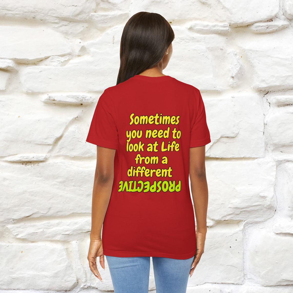 "Sometimes You Need to Look at Life from a Different Perspective" Cat T-Shirt | Front & Back Design | Nunu&Miao Studio