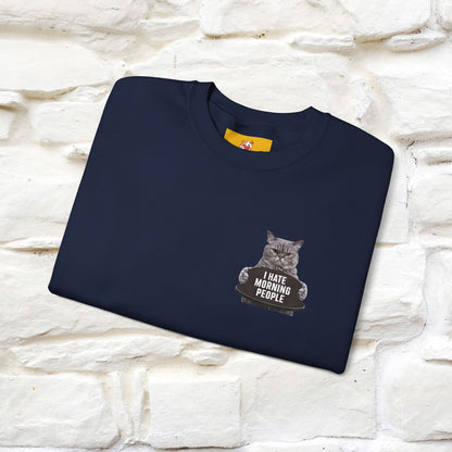 "I Hate Morning People'' |Cat Sweatshirt | Nunu&Miao Studio