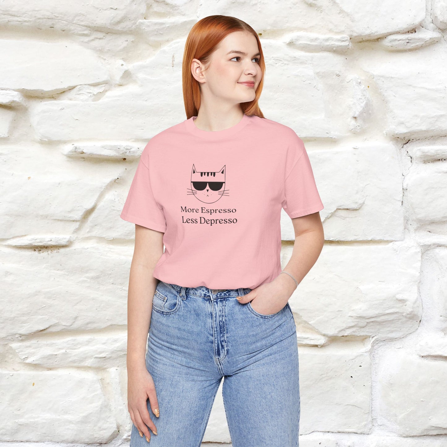 "More Espresso Less Depresso" |Cat T-Shirt | Nunu&Miao Studio - Nunu&Miao Studio