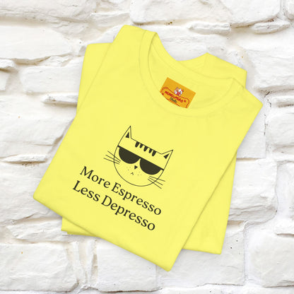"More Espresso Less Depresso" |Cat T-Shirt | Nunu&Miao Studio - Nunu&Miao Studio