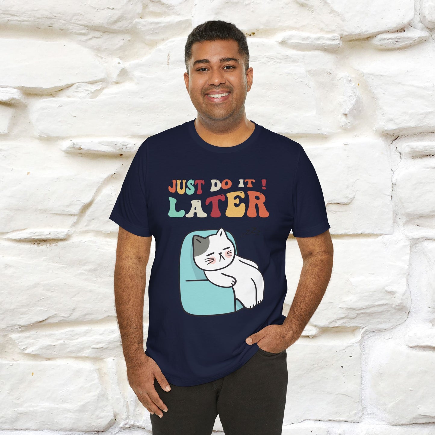 "Just Do It Later" Cat T-shirt |Nunu&Miao Studio - Nunu&Miao Studio