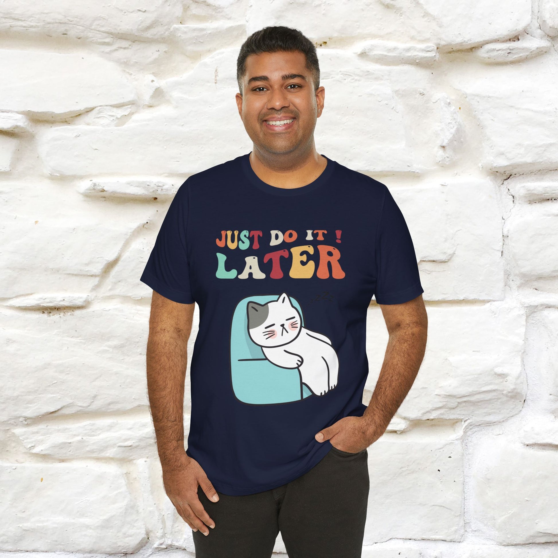 "Just Do It Later" Cat T-shirt |Nunu&Miao Studio - Nunu&Miao Studio