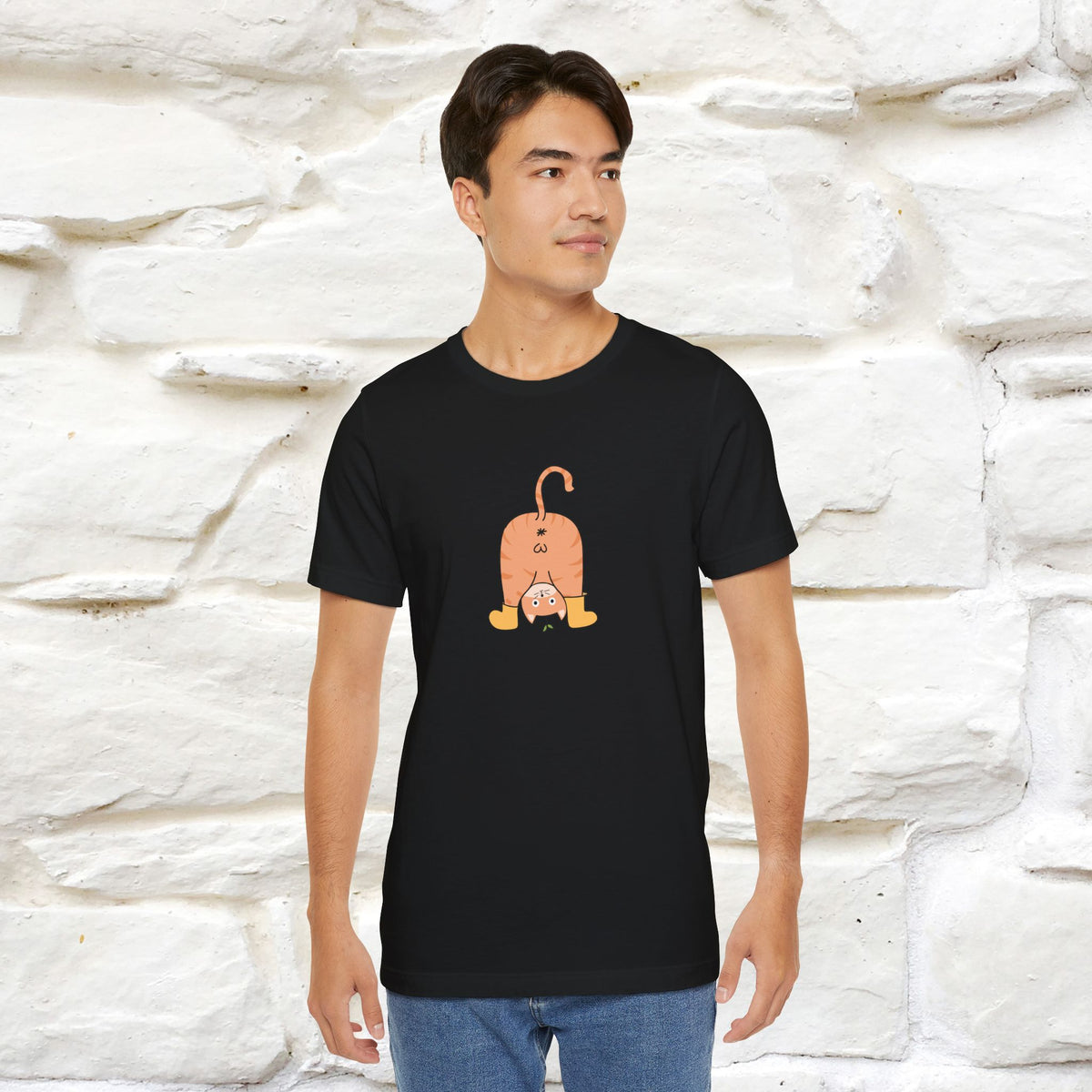 "Sometimes You Need to Look at Life from a Different Perspective" Cat T-Shirt | Front & Back Design | Nunu&Miao Studio