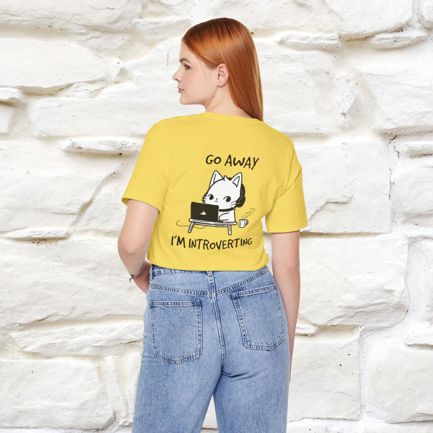 ''Go Away, I’m Introverting'' Cat T-Shirt | Nunu & Miao Studio - Nunu&Miao Studio