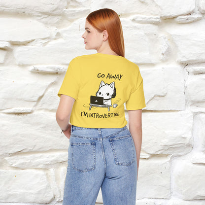 ''Go Away, I’m Introverting'' Cat T-Shirt | Nunu & Miao Studio - Nunu&Miao Studio