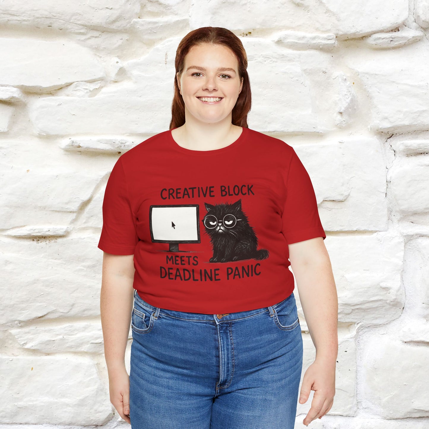 "Creative Block Meets Deadline..." |Cat T-Shirt | Nunu&Miao Studio - Nunu&Miao Studio