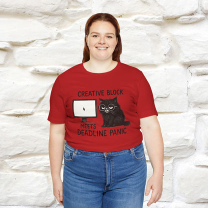 "Creative Block Meets Deadline..." |Cat T-Shirt | Nunu&Miao Studio - Nunu&Miao Studio