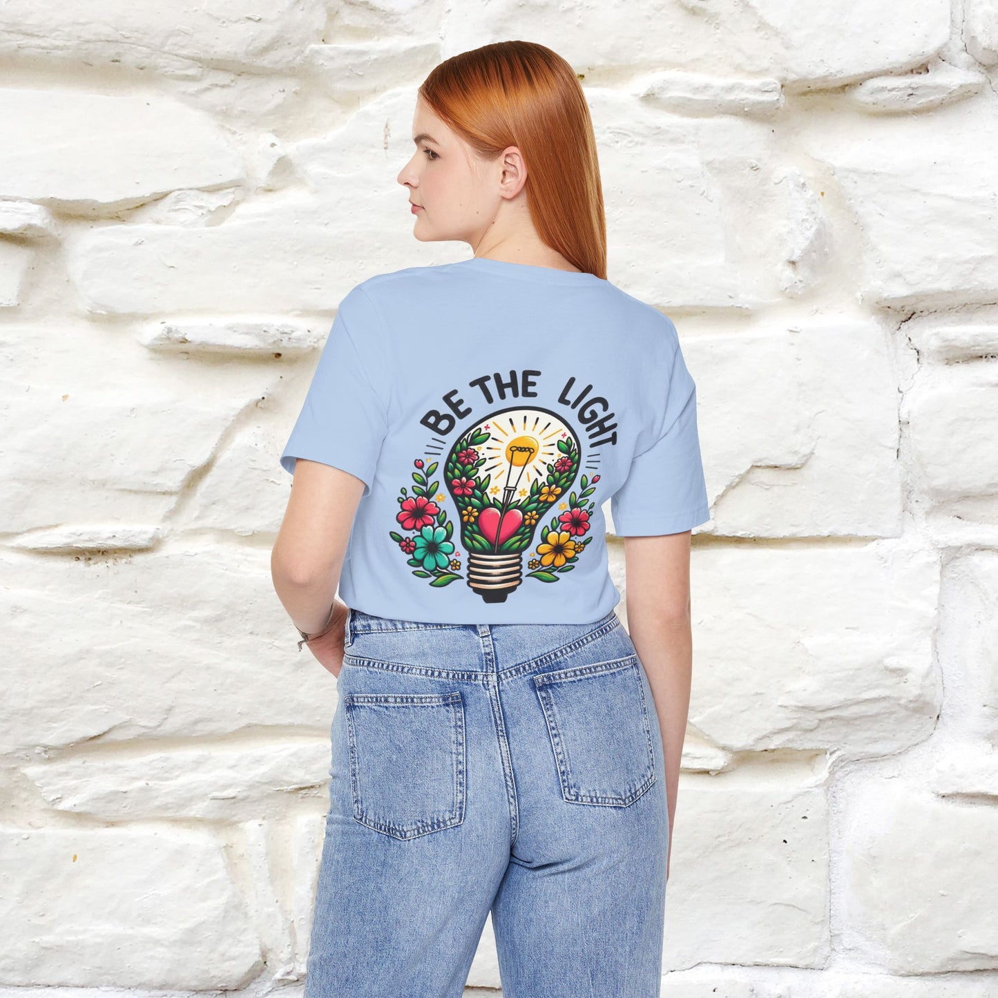 ''Be The Light" Cat T-Shirt| Front & Back Design | Nunu&Miao Studio - Nunu&Miao Studio