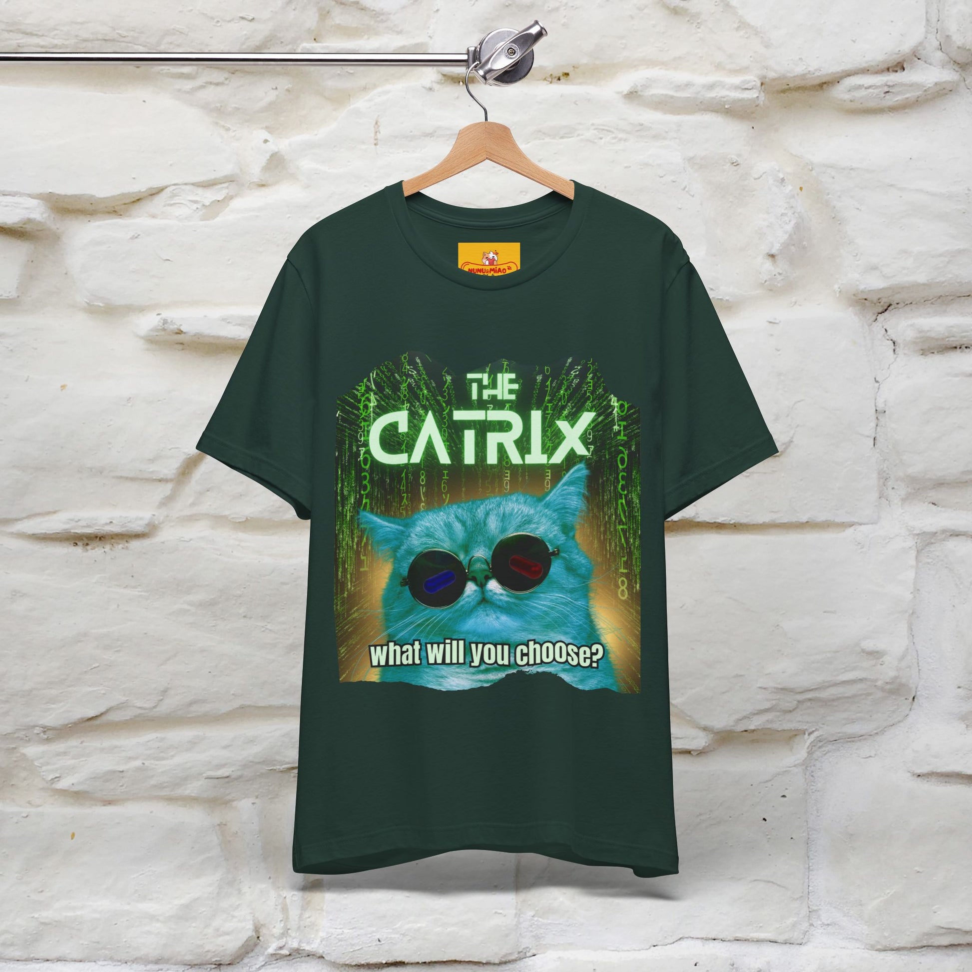 ''The Catrix: What Will You Choose?'' Cat T-Shirt | Nunu&Miao Studio - Nunu&Miao Studio