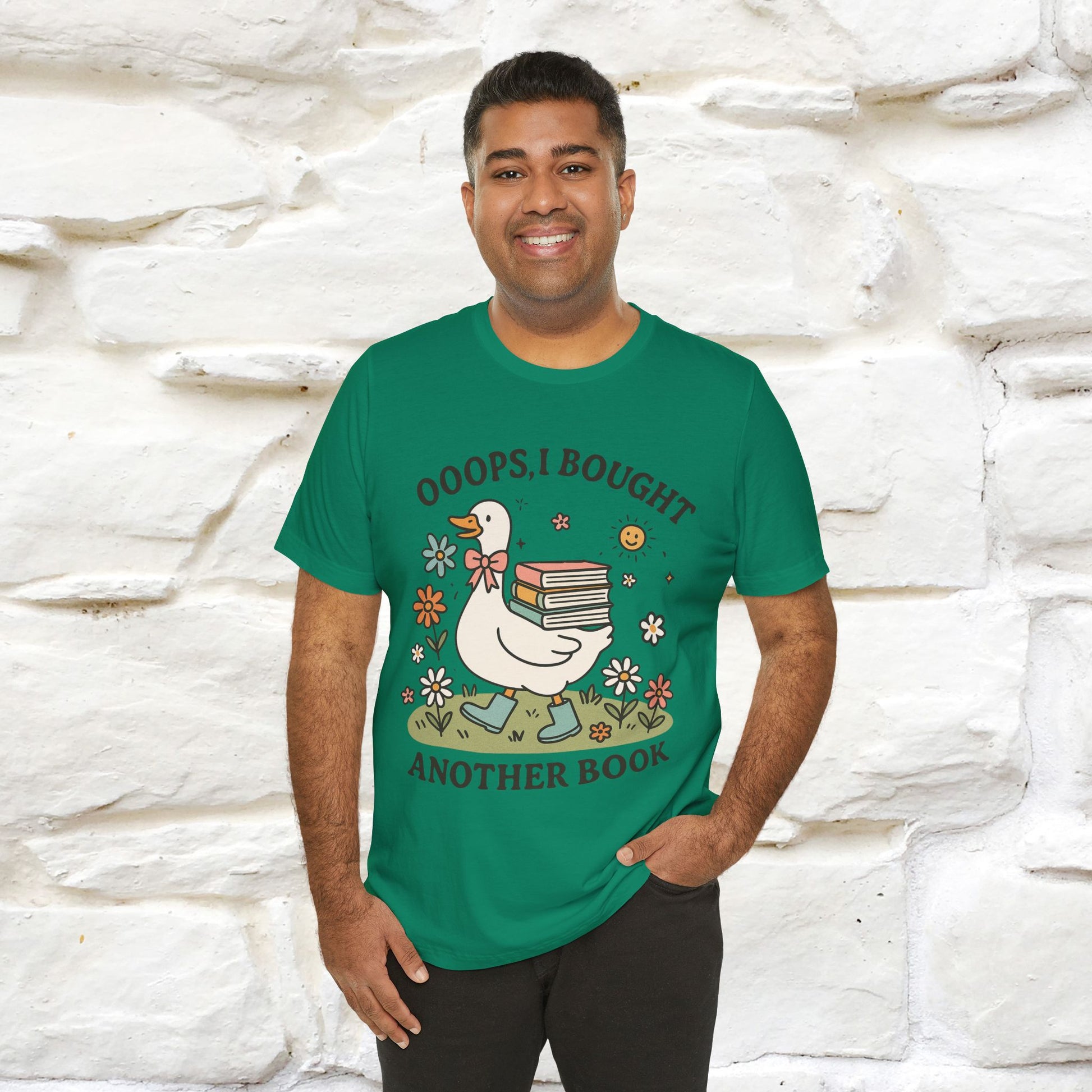 "Oooops I Bought Another Book" Funny Goose T-shirt |Nunu&Miao Studio - Nunu&Miao Studio