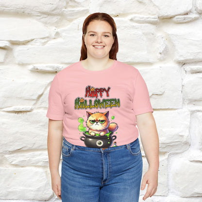 "Angry Cat Happy Halloween" Cat  T-shirt |Nunu&Miao Studio - Nunu&Miao Studio