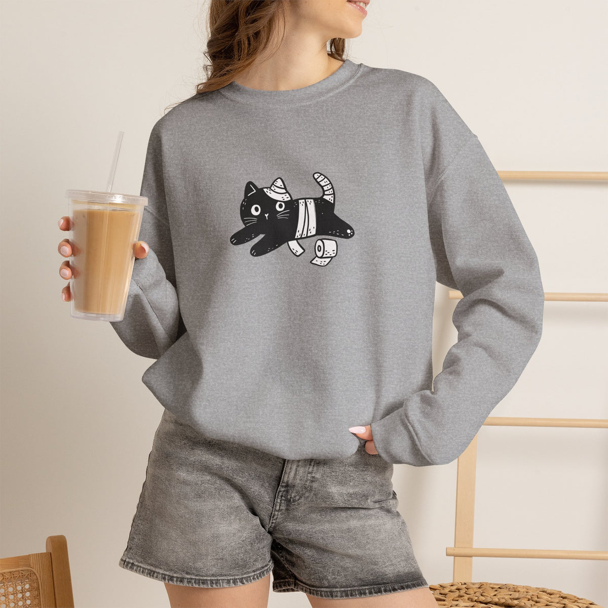 ''Welcome To The Bathroom...'' |Cat Sweatshirt | Nunu&Miao Studio