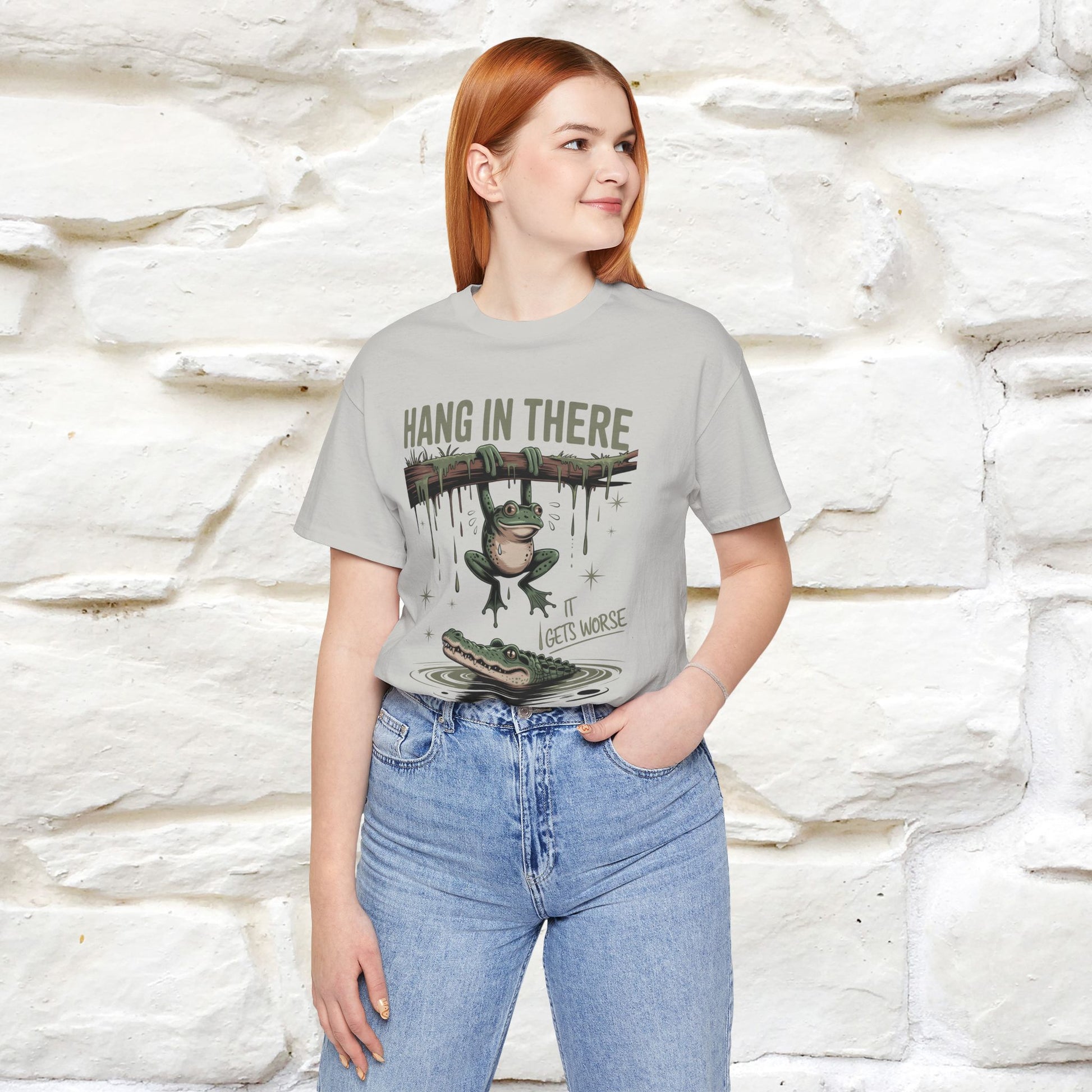 "Hang In There" Funny T-shirt |Nunu&Miao Studio - Nunu&Miao Studio