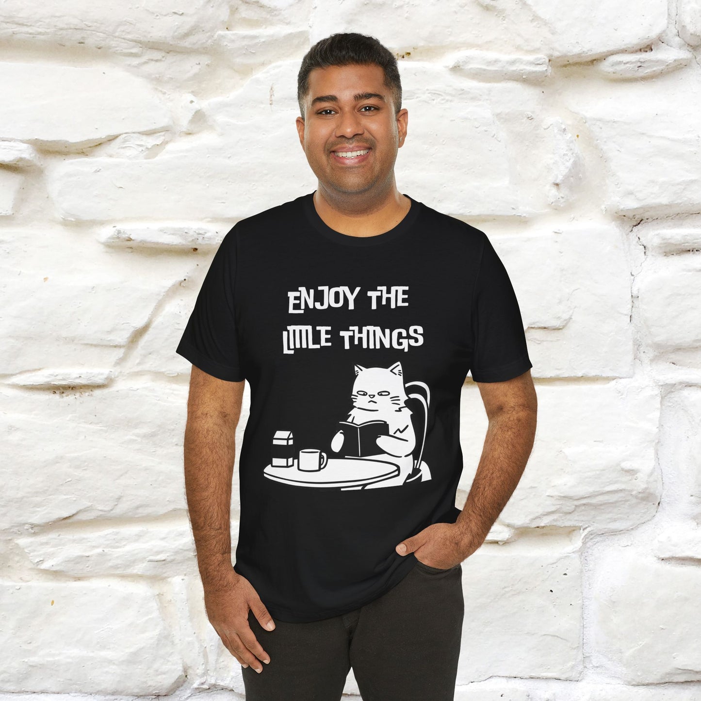 "Enjoy The Little Things." Cat T-Shirt | Nunu&Miao Studio