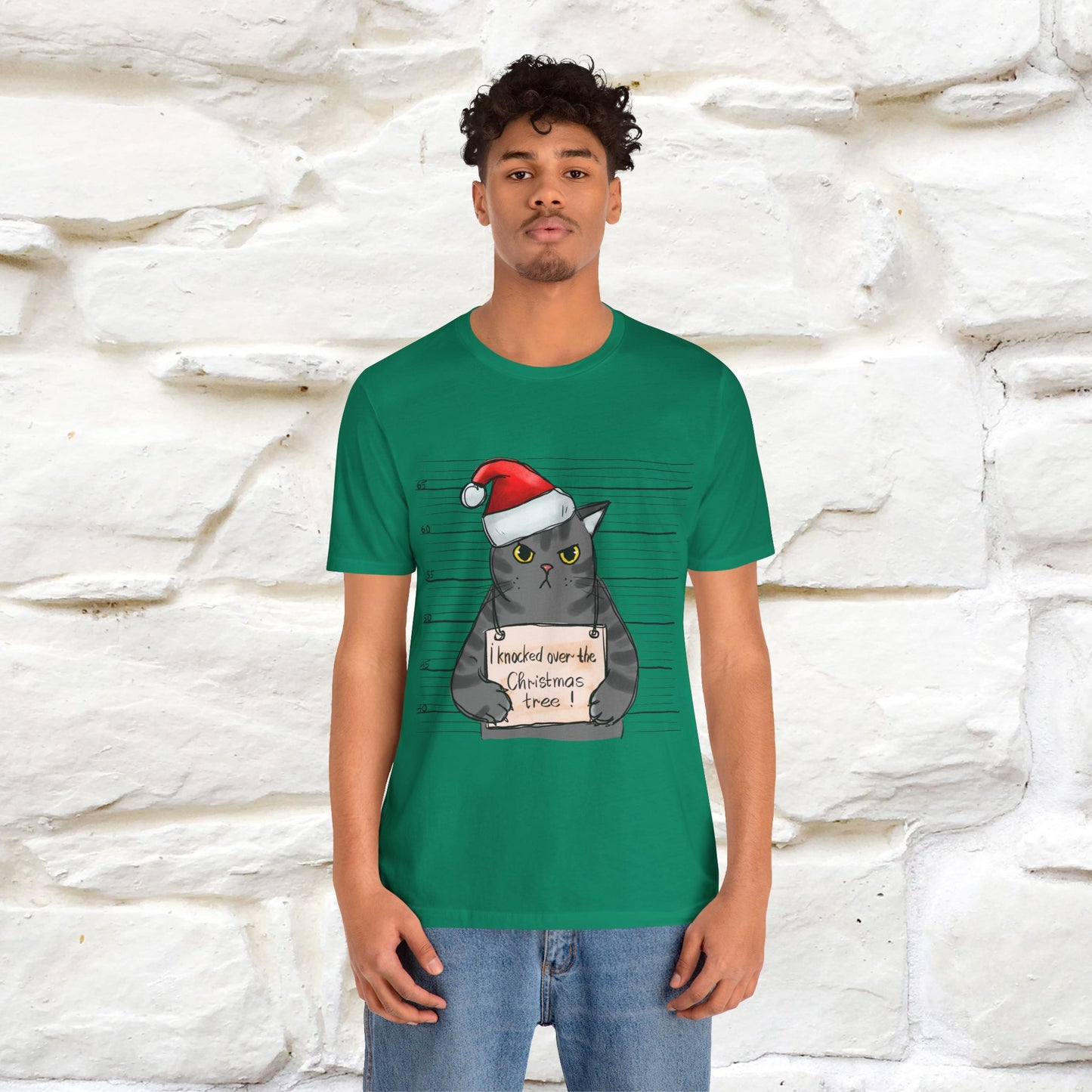 "I Knocked Over The Christmas Tree " |Funny Cat T-Shirt | Nunu&Miao Studio