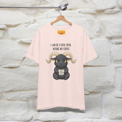 "I Can Be a Real Devil Before My Coffe" Funny T-shirt |Nunu&Miao Studio - Nunu&Miao Studio