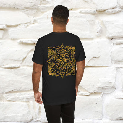 "Mandala Cat'' Cat T-Shirt Front and Back Design | Nunu&Miao Studio - Nunu&Miao Studio