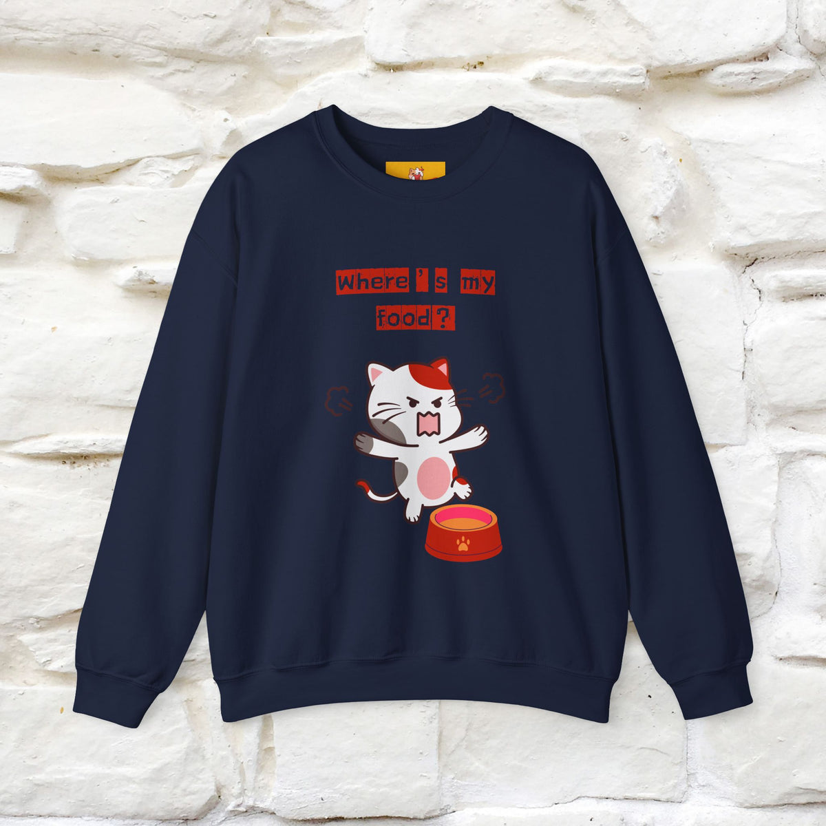 ''Where's My Food'' | Cute Cat Sweatshirt | Nunu&Miao Studio