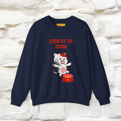 ''Where's My Food'' | Cute Cat Sweatshirt | Nunu&Miao Studio