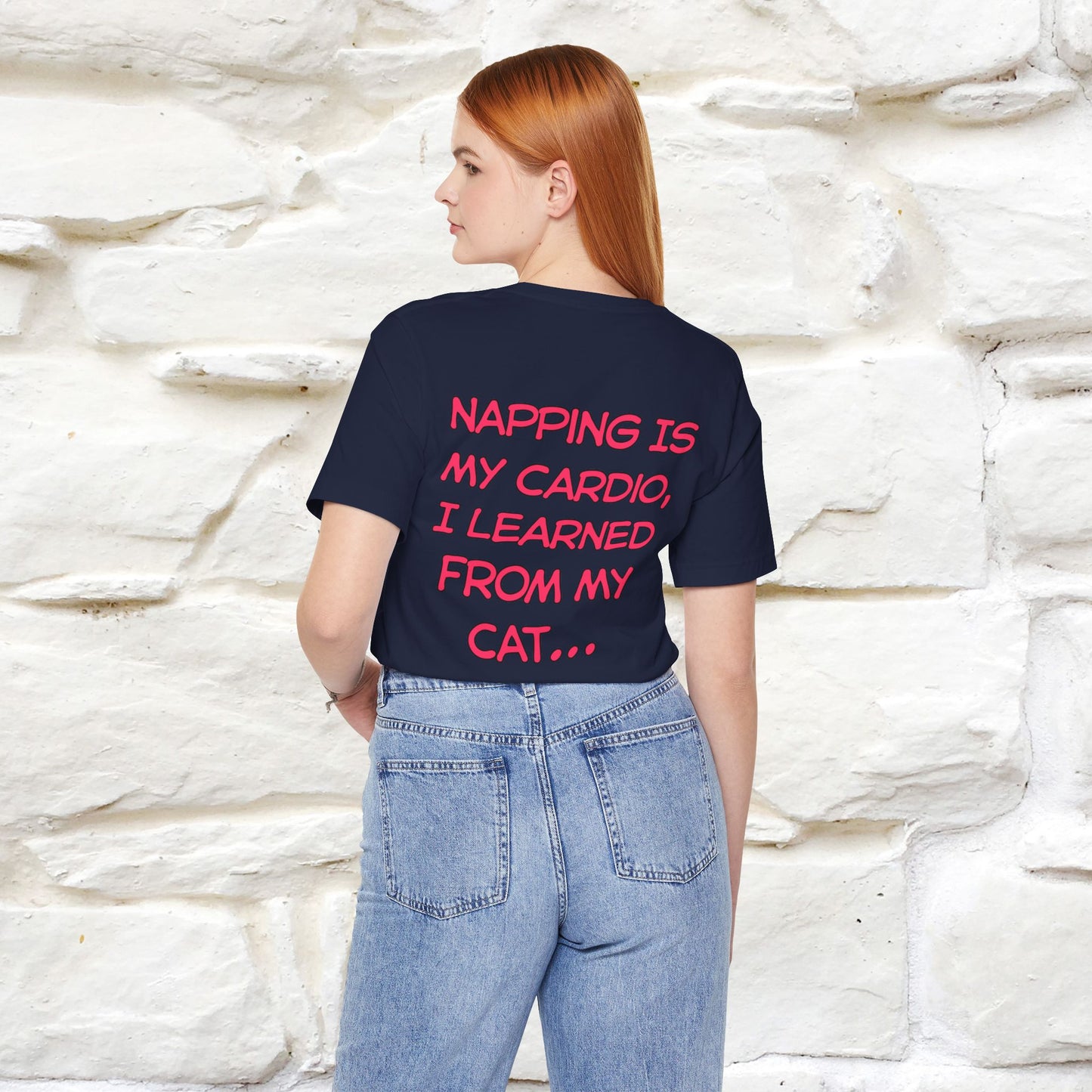 "Napping Is My Cardio, I Learned From My Cat…" Funny Cat T-shirt | Nunu&Miao Studio - Nunu&Miao Studio