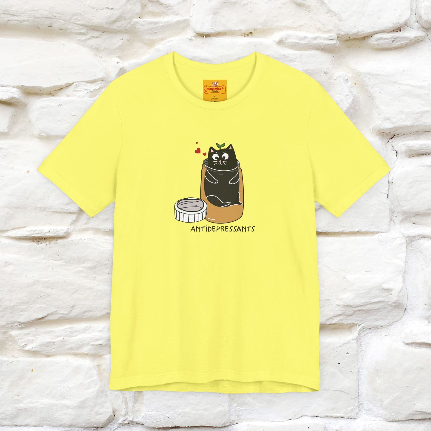 "Antidepressants" Cat T-Shirt | Front & Back Design | Nunu&Miao Studio - Nunu&Miao Studio
