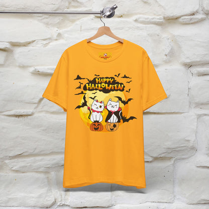 "Happy Halloween Cat Couple " Cat  T-shirt |Nunu&Miao Studio - Nunu&Miao Studio