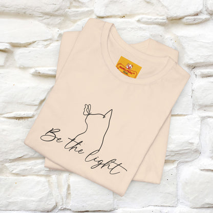 "Be The Light" Cat T-Shirt | Front & Back Design | Nunu&Miao Studio - Nunu&Miao Studio