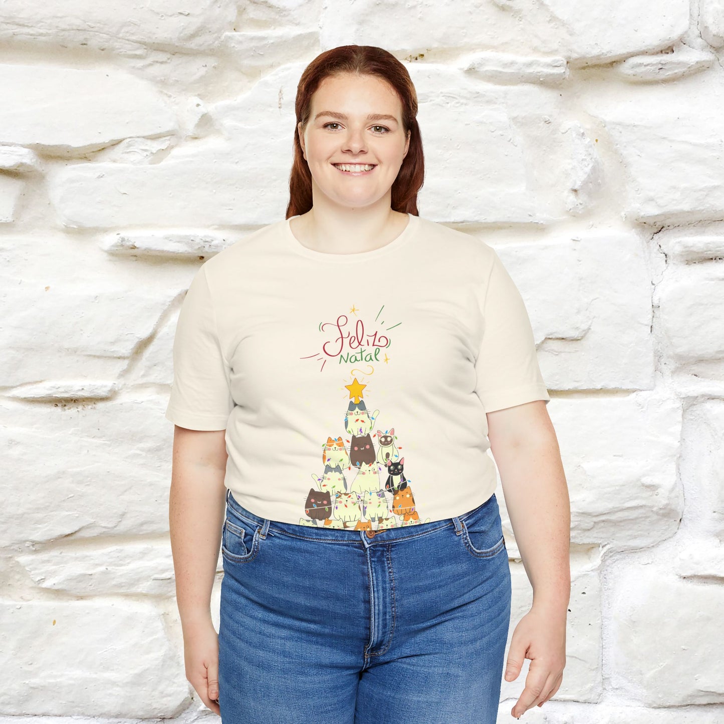 "Feliz Natal" Cat T-shirt|Nunu&Miao Studio - Nunu&Miao Studio