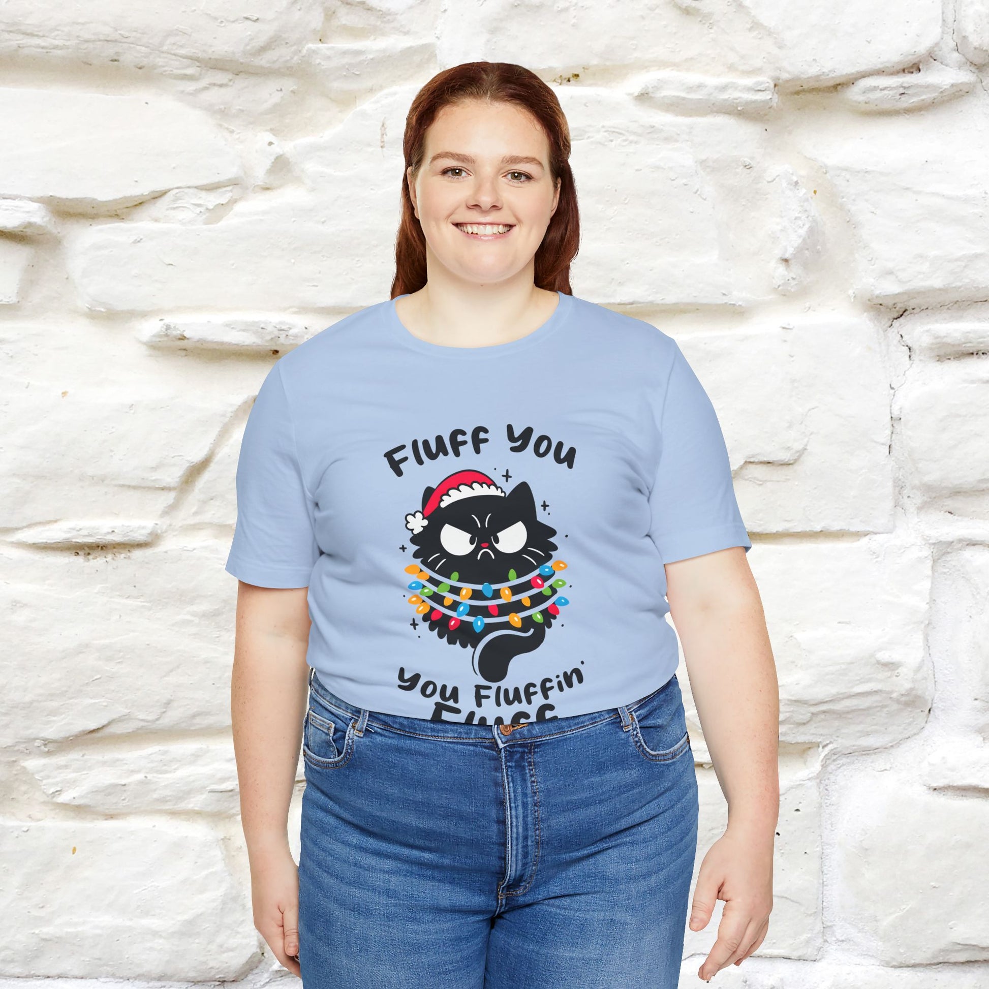 ''Fluff You, You Fluffin Fluff'' | Cattitude Cat Christmas Tee | Nunu&Miao Studio - Nunu&Miao Studio