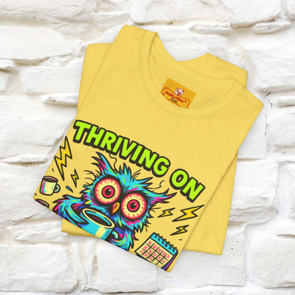 ''Thriving On Caffeine And Poor Choices''|  Sarcastic Cat T-Shirt | Nunu&Miao Studio