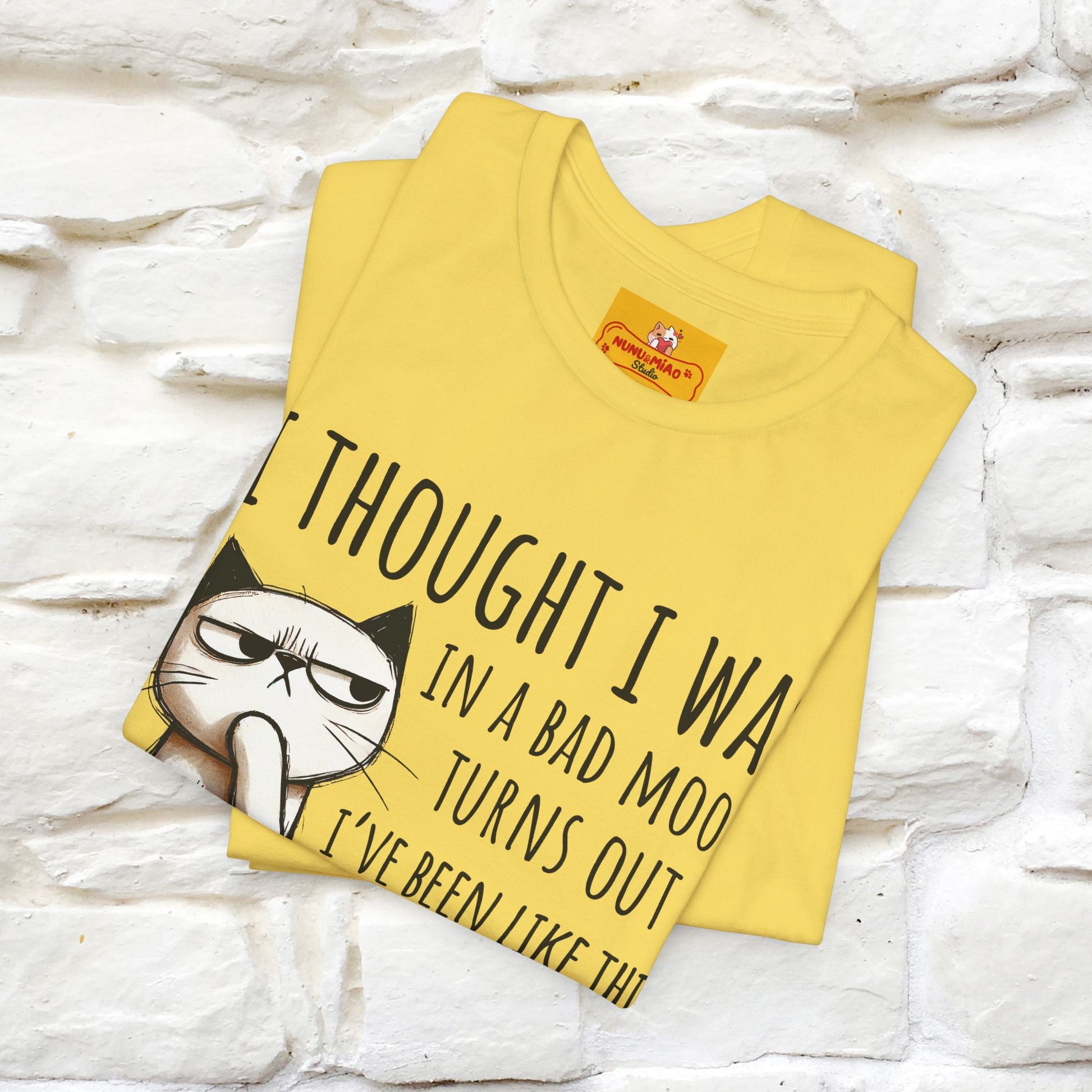 "I Thought I was In A Bad Mood.. " Cat  T-shirt |Nunu&Miao Studio - Nunu&Miao Studio