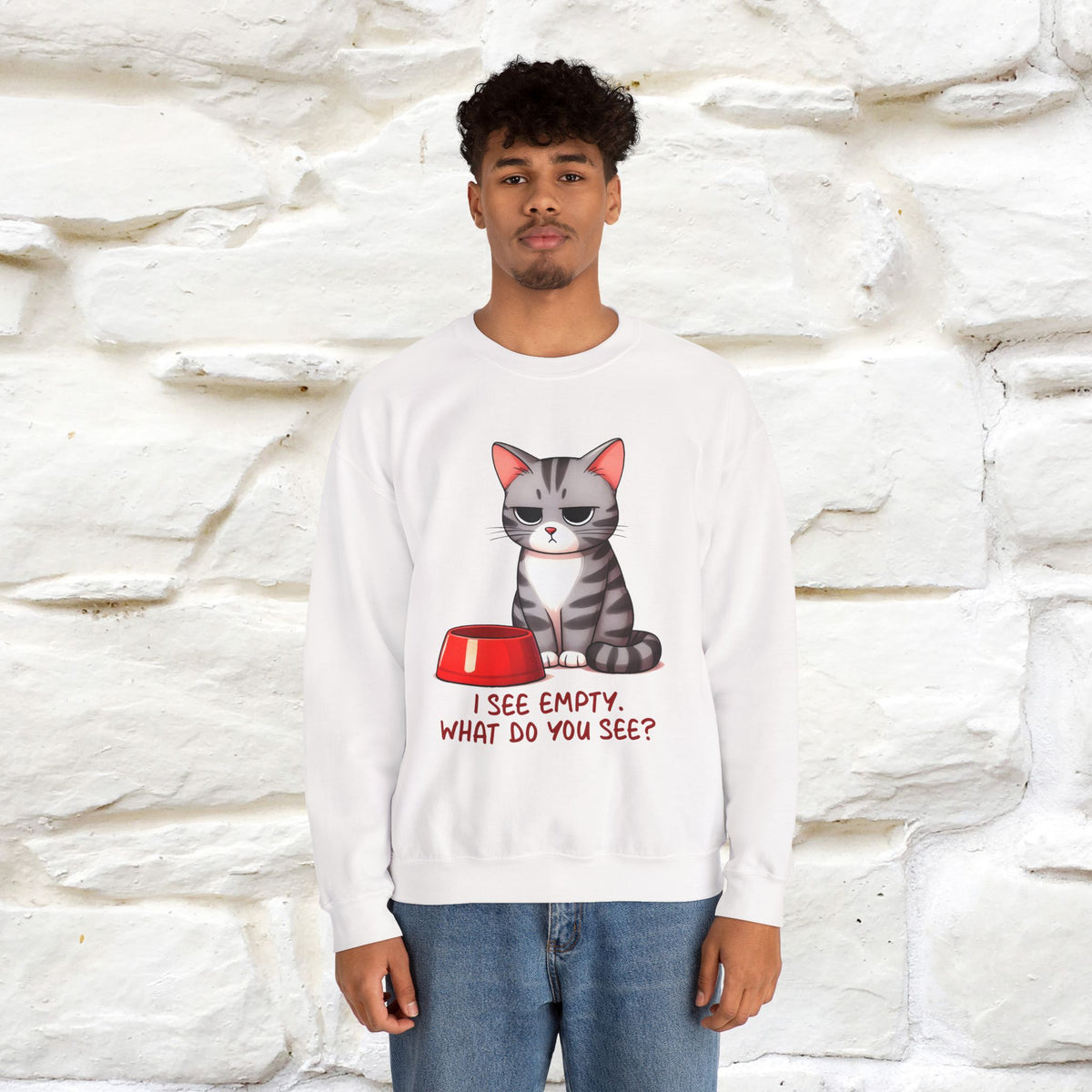 ''I See Empty What Do You See..'' |Cat Sweatshirt | Nunu&Miao Studio