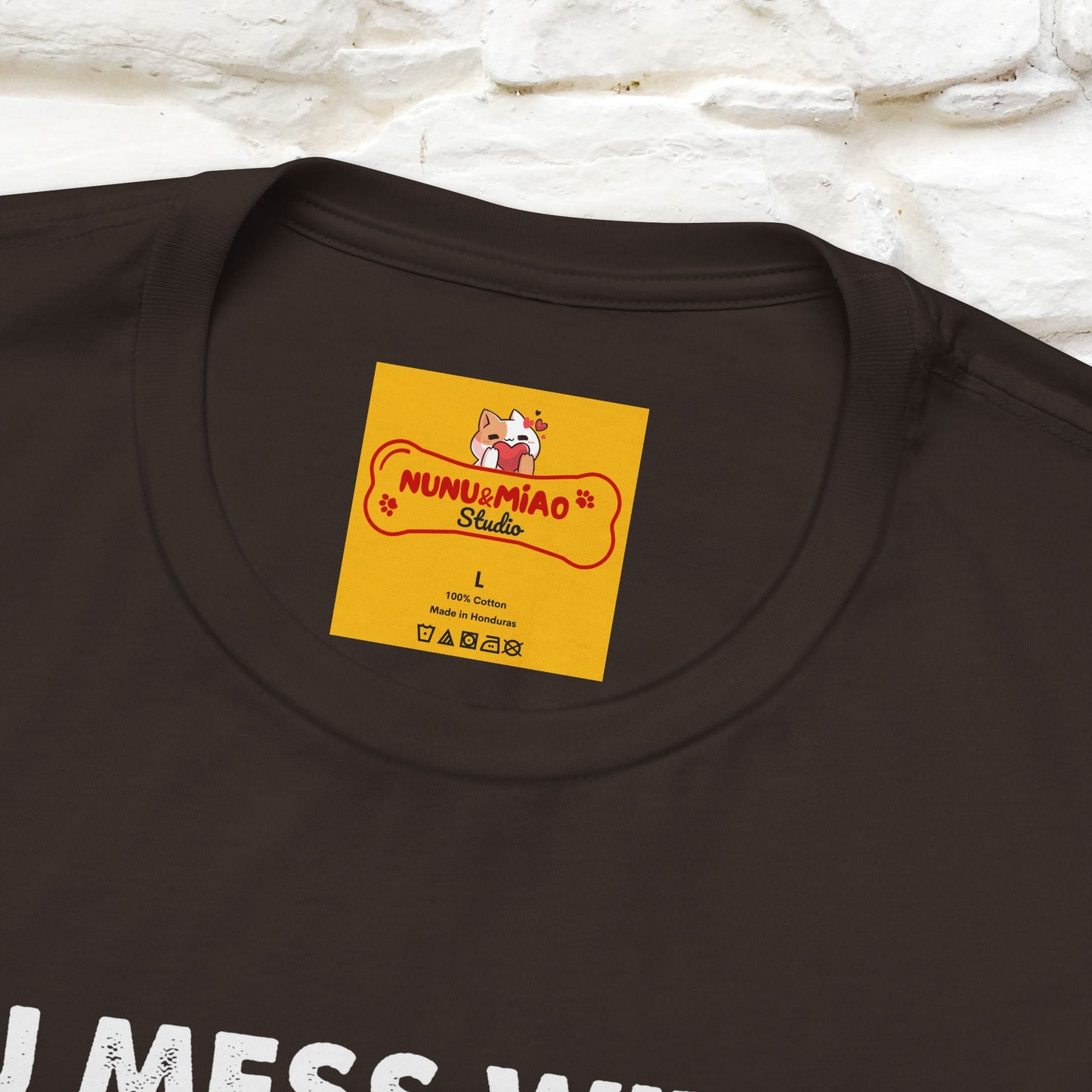 "You Mess With The Meow Meow, You Get The Peow Peow" Cat T-shirt |Nunu&Miao Studio - Nunu&Miao Studio