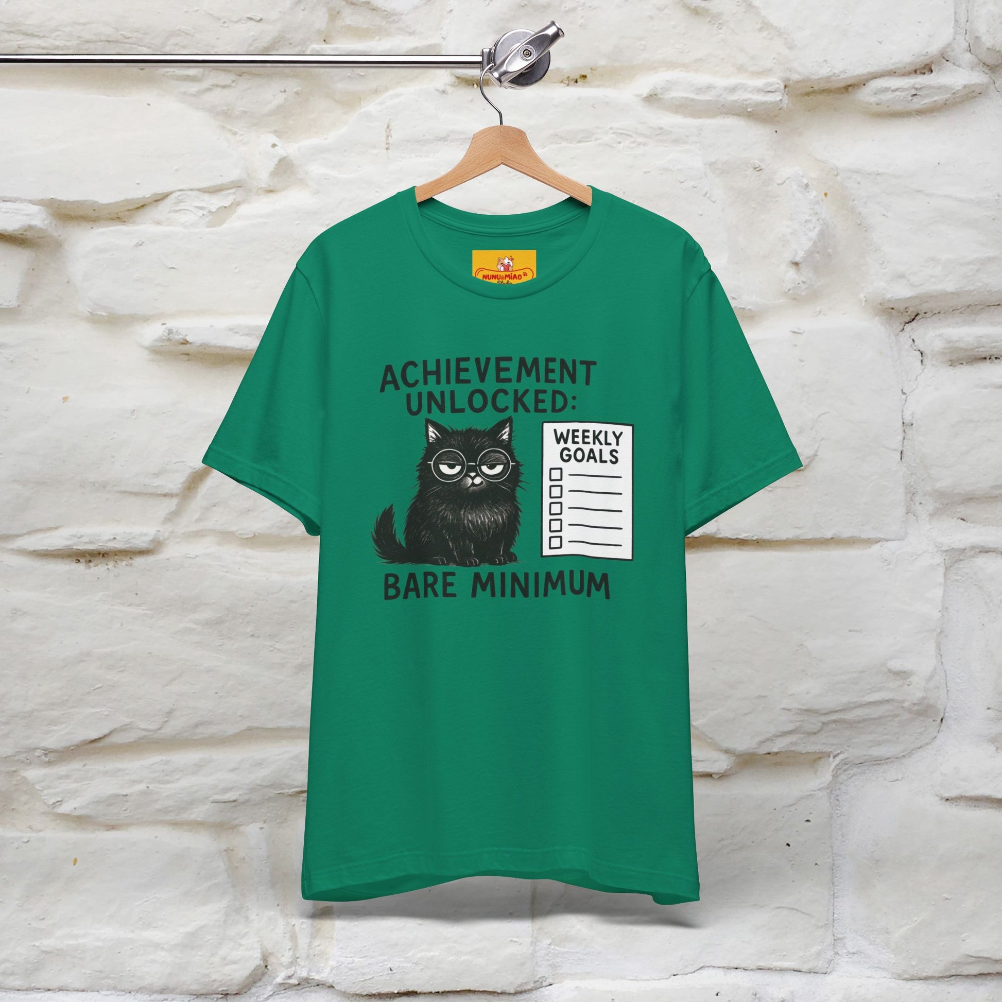 "Achievement Unlocked Bare Minimum." |Cat T-Shirt | Nunu&Miao Studio - Nunu&Miao Studio