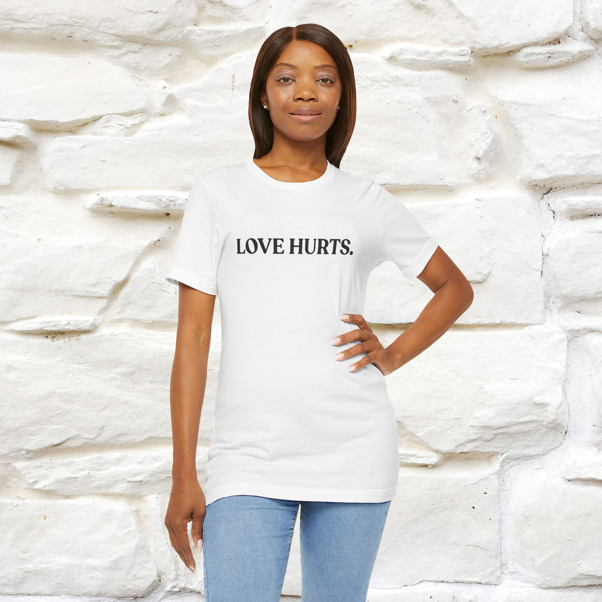 “Love Hurts"  Funny Cat T-Shirt | Front & Back Design | Nunu&Miao Studio